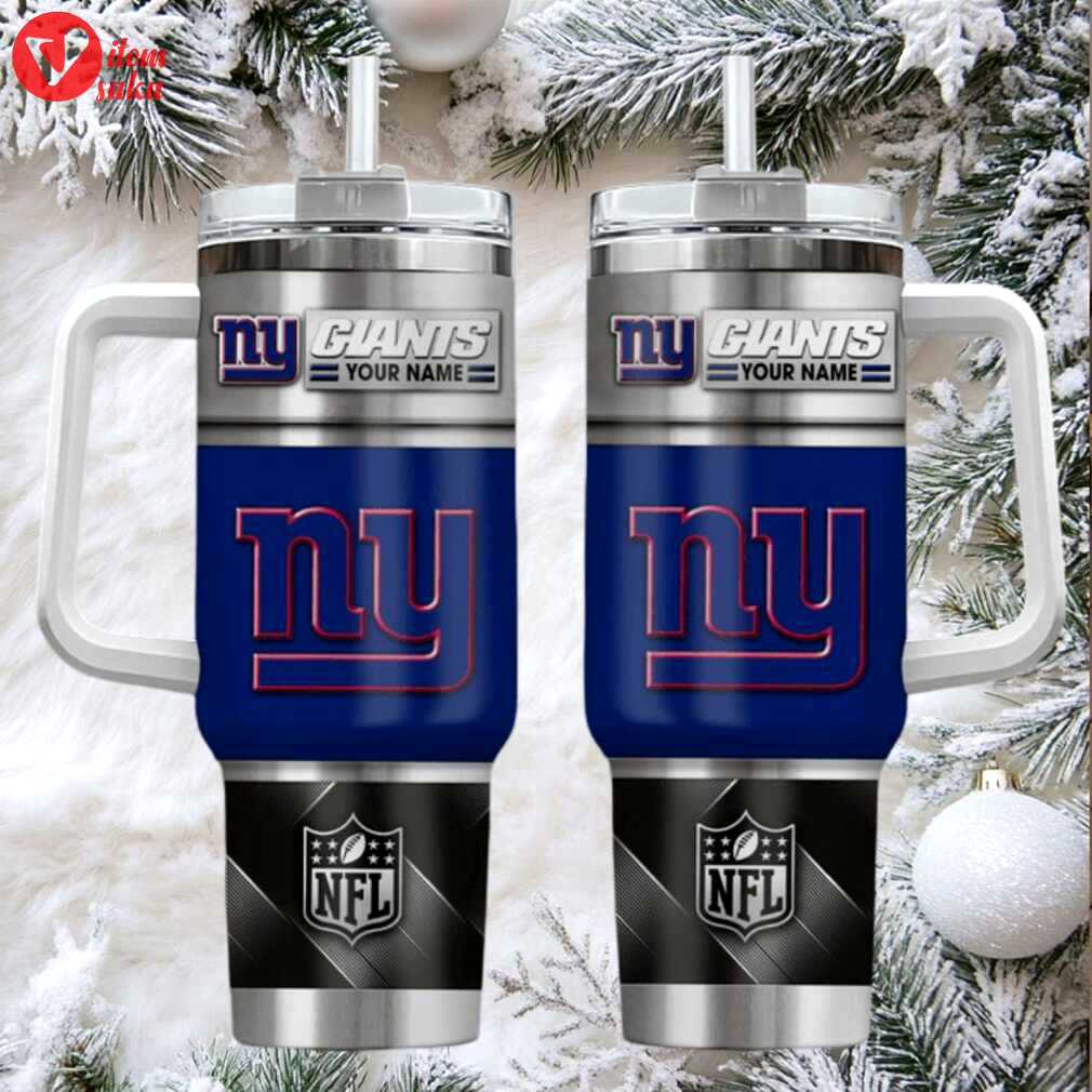 Nyg giants custom stanley cup 40oz. stainless steel travel tumbler with handle