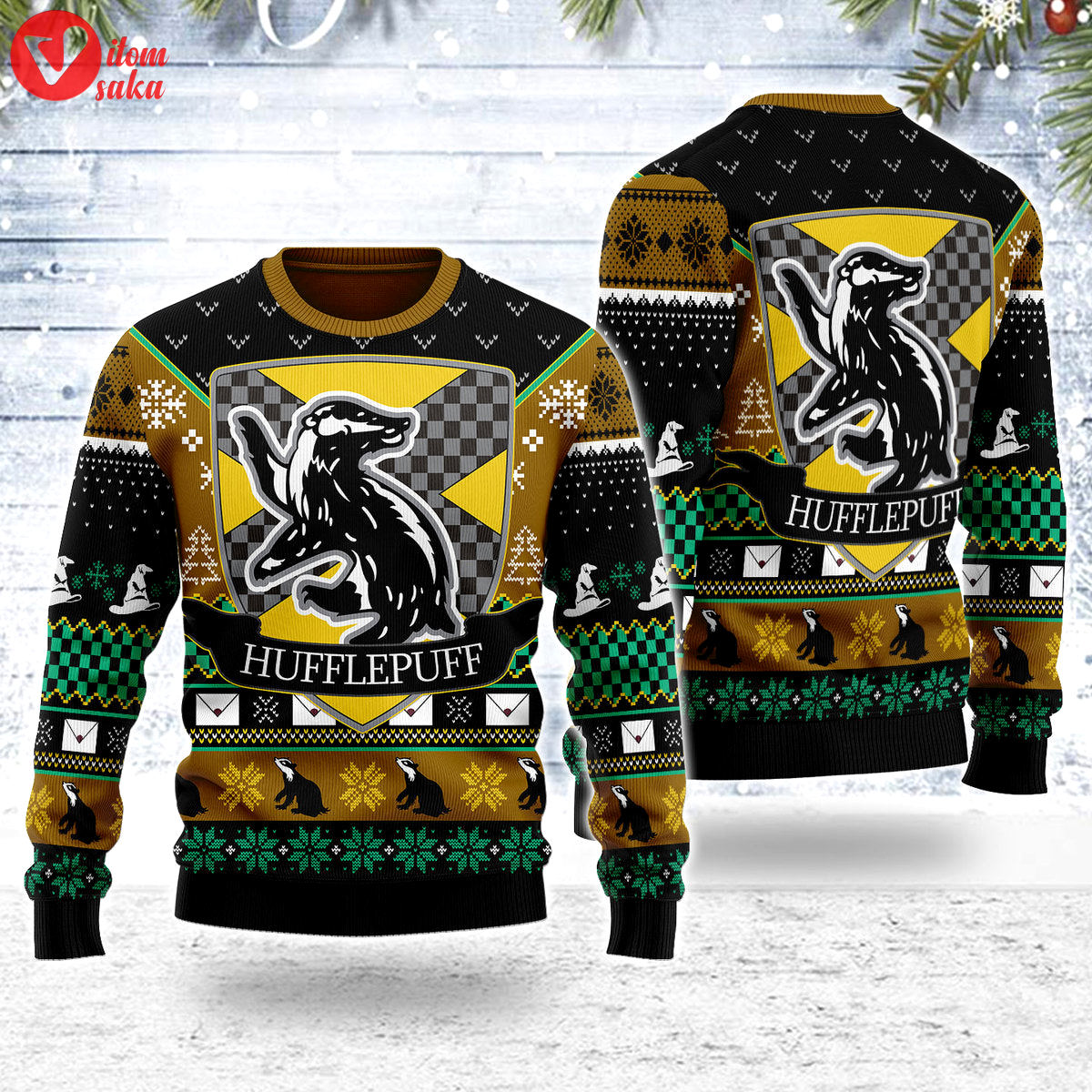 O hufflepuff night christmas sweater – stormmerch exclusive