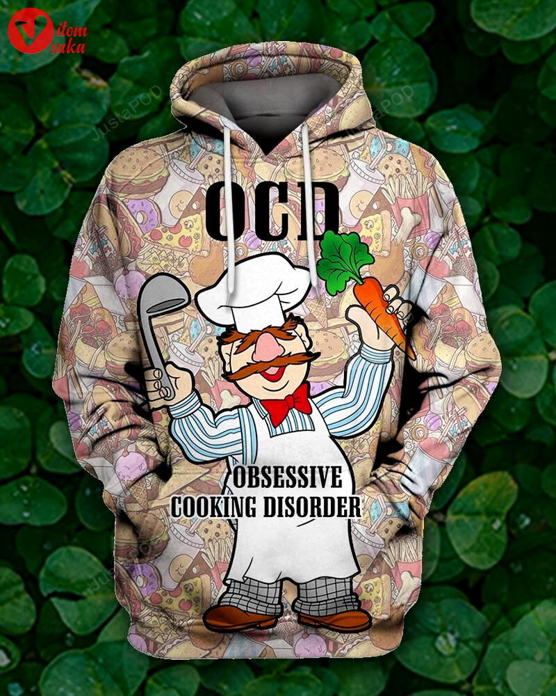Ocd chef 3d all over printed hoodie, zip- up hoodie