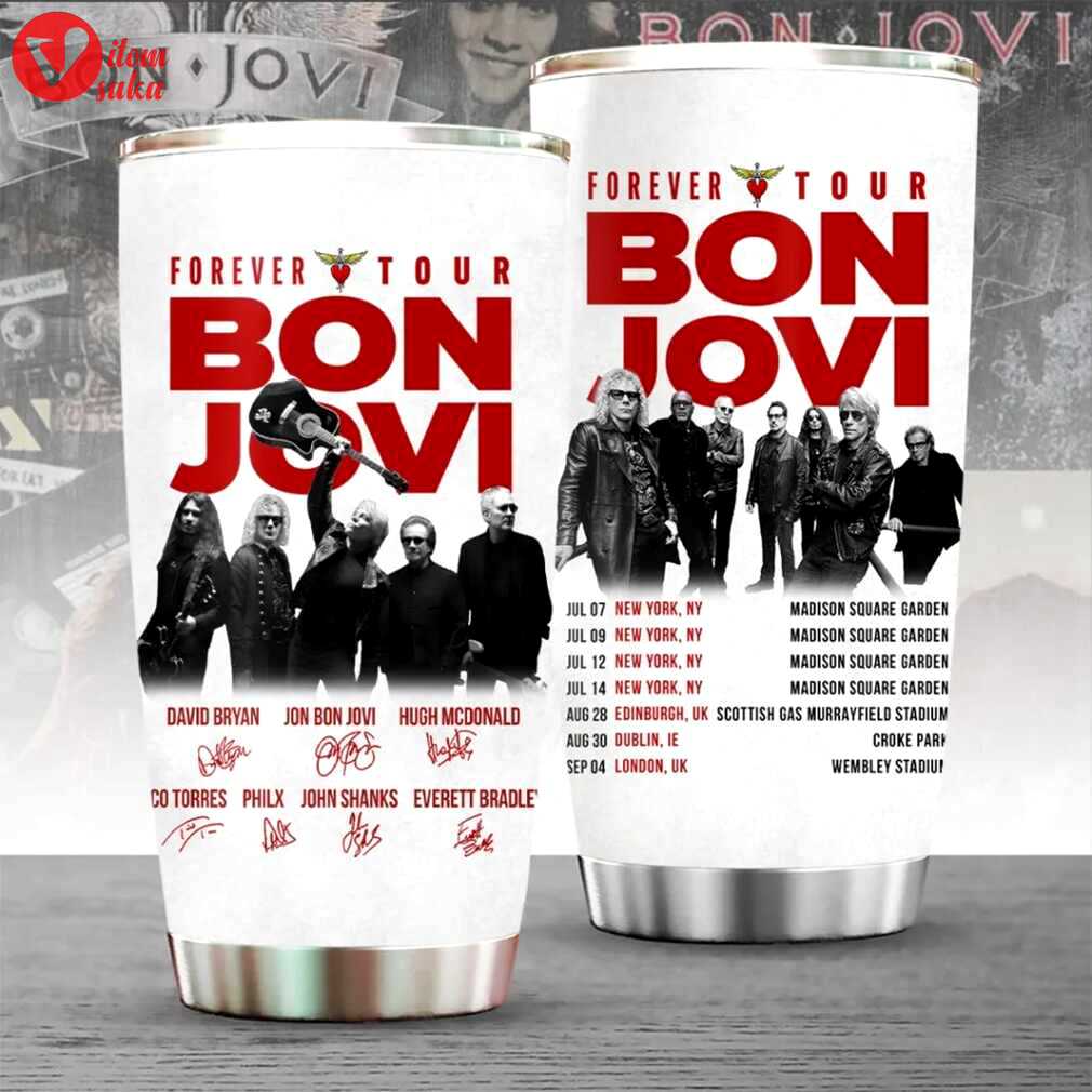 Official bon jovi forever tour 2026 stainless steel insulated tumbler