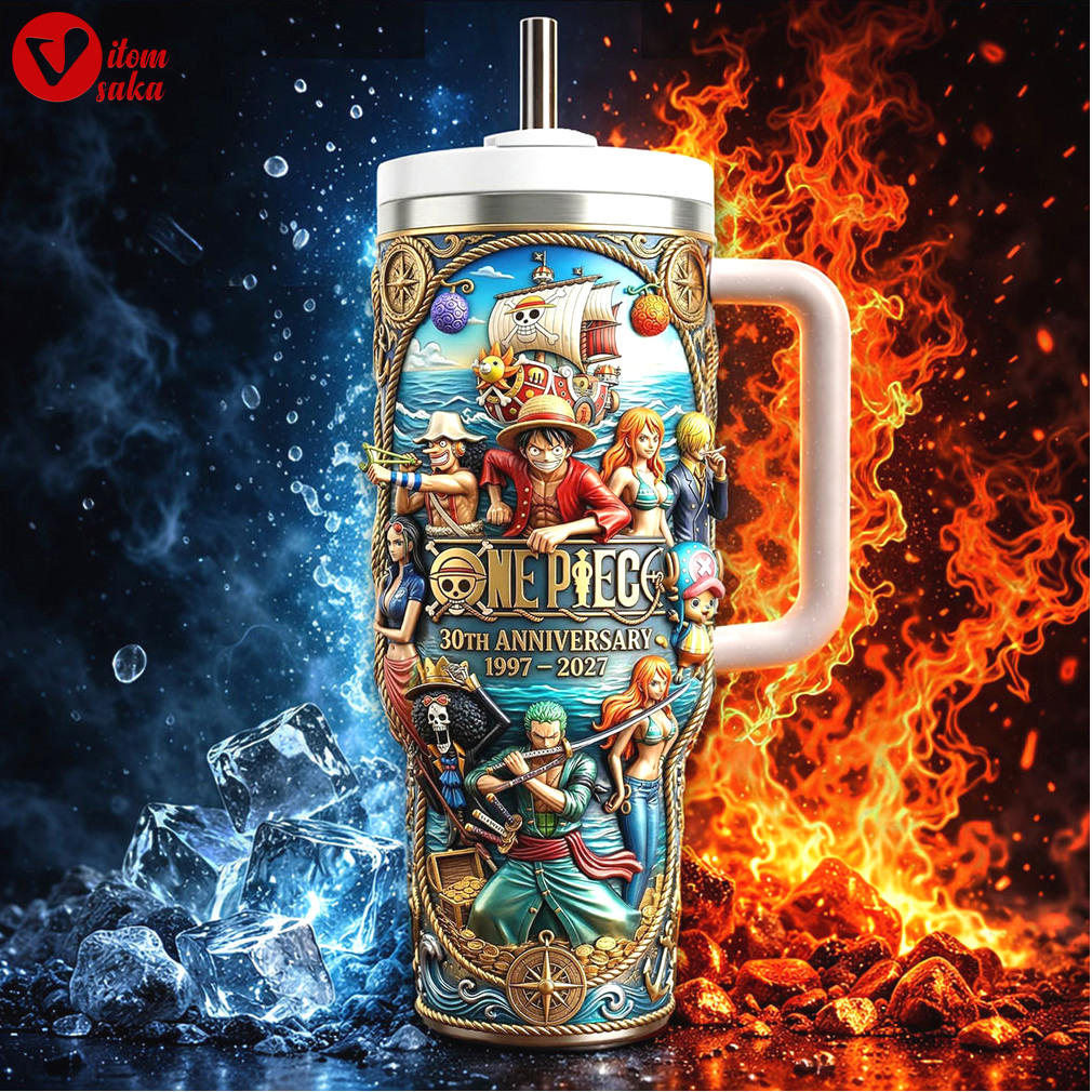 One piece 30th anniversary 1997 2027 straw hat crew 40oz tumbler
