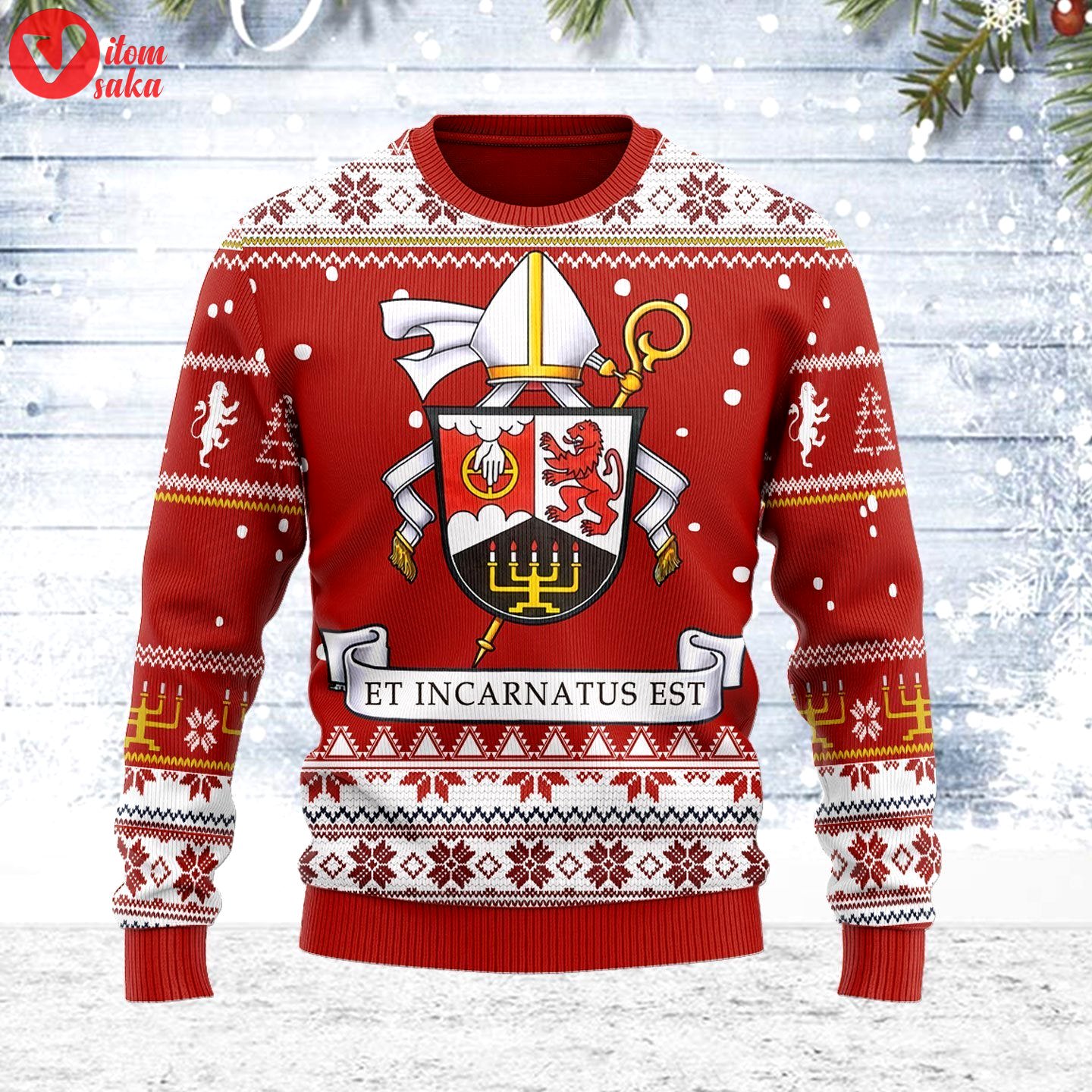 Order of saint benedict ugly christmas sweater – stormmerch exclusive