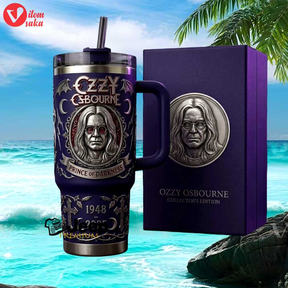 Ozzy osbourne prince of darkness 2025 collector’s edition vintage gifts for rock fans stainless steel insulated tumbler