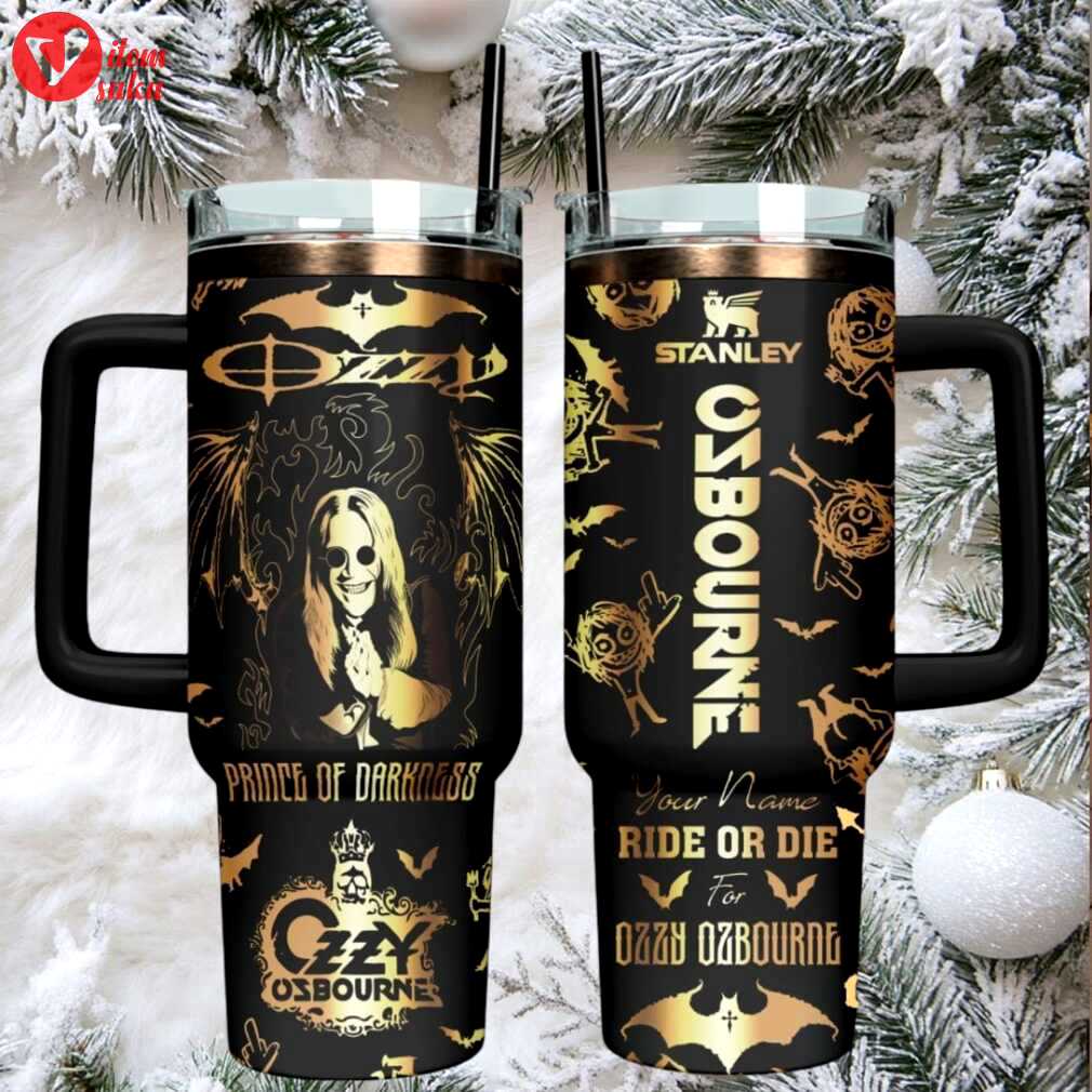 Ozzy osbourne stanley quencher tumbler prince of darkness ride or die 40oz