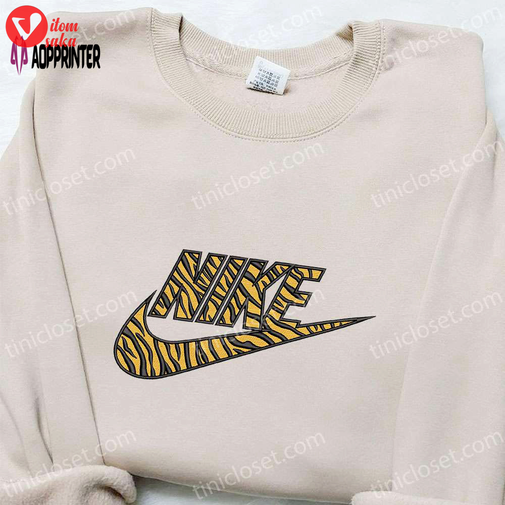 Pattern tigger x nike embroidered sweatshirt: best nike inspired hoodie perfect family gifts
