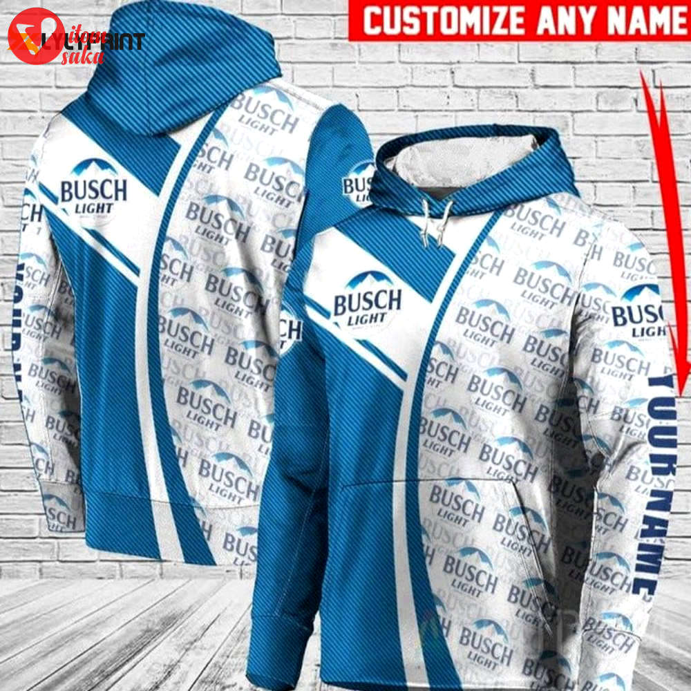 Personalized busch light unisex 3d all over print hoodie, zip hoodie