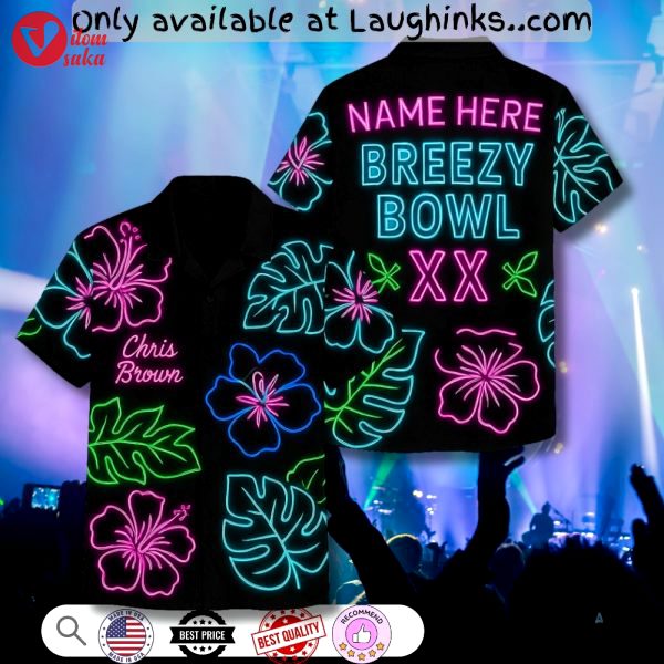 Personalized chris brown 2025 hawaiian shirt breezy bowl xx tour 2025 concert