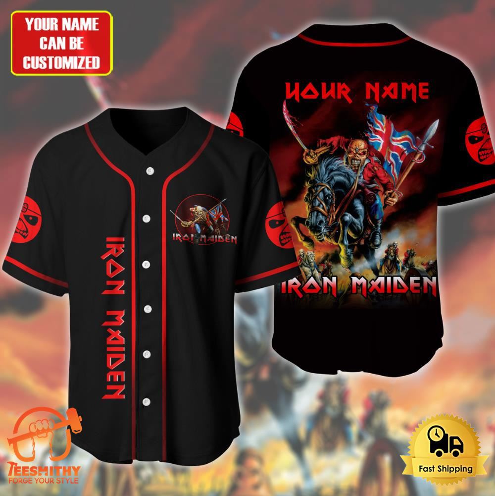 Personalized iron maiden trooper baseball jersey shirt 3d