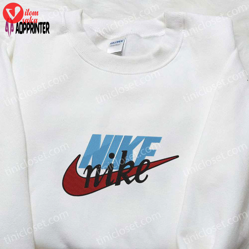 Personalized nike shirt: embroidered nike inspired sweatshirt perfect family gift