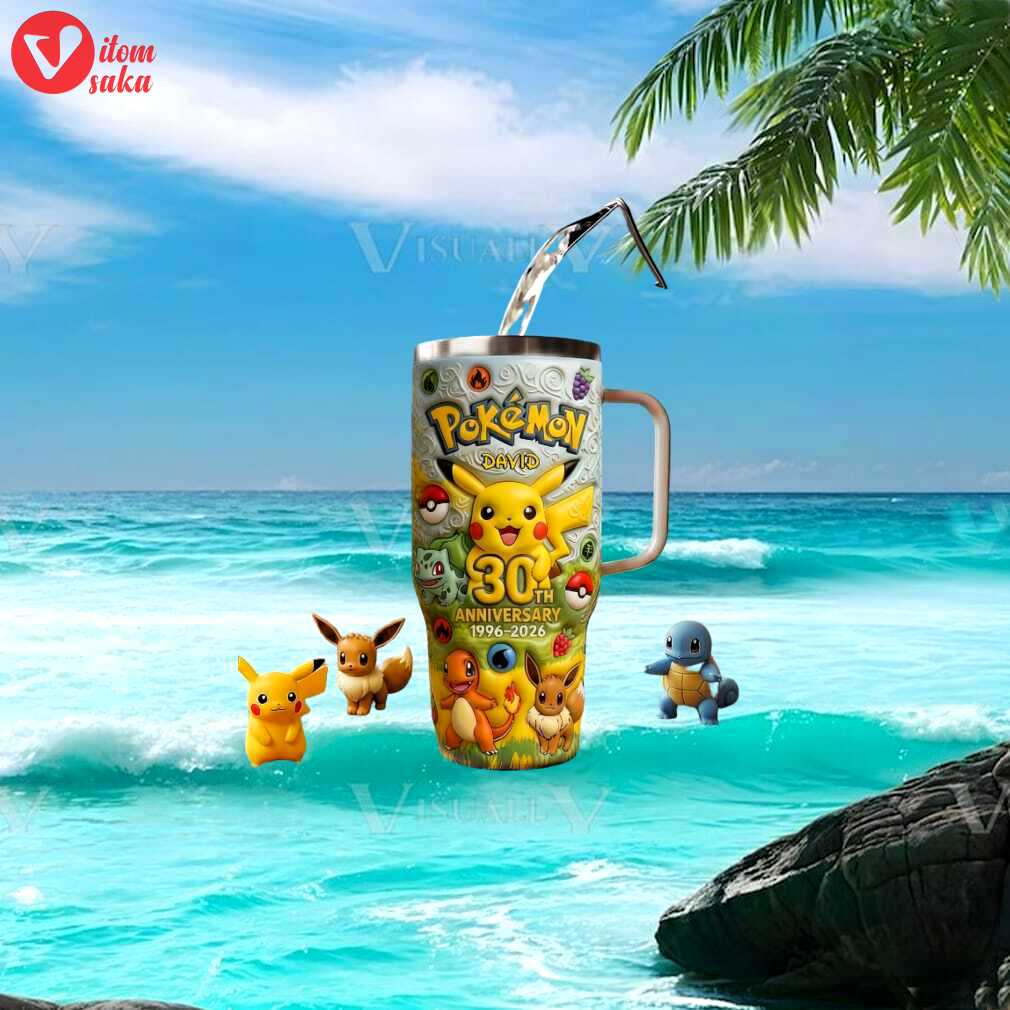 Personalized pokémon 30th anniversary 1996 2026 pikachu tumbler