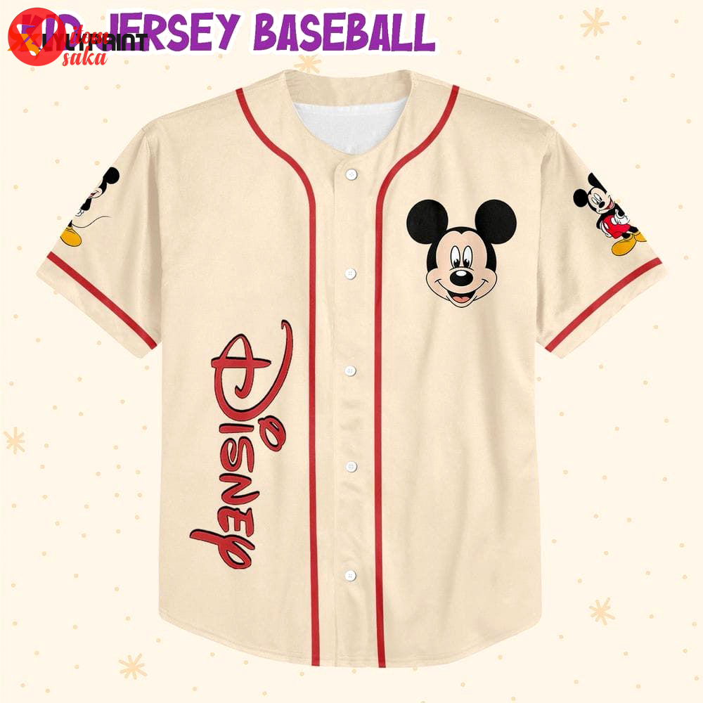 Personalized vintage disney mickey happy life baseball jersey