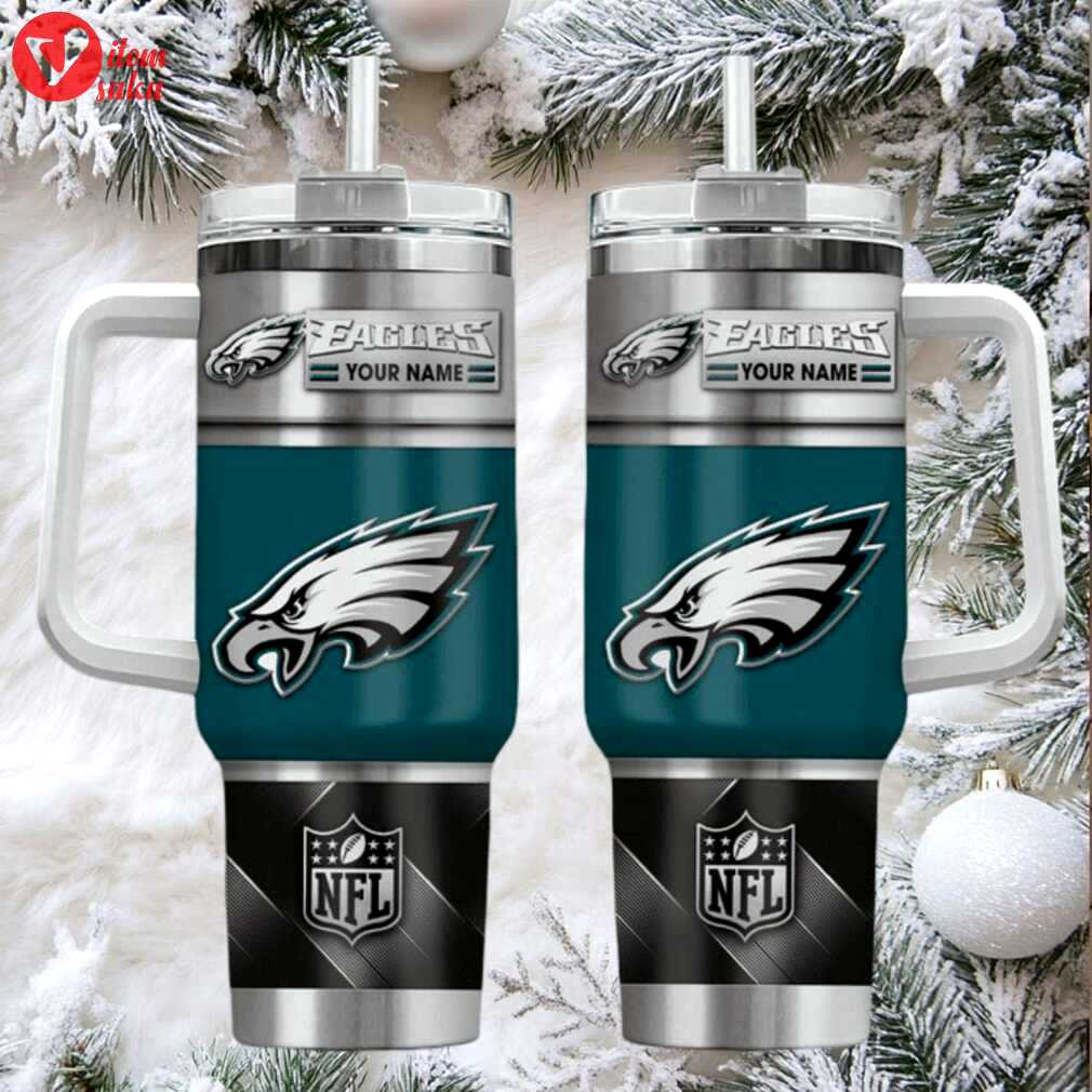 Phi eagles custom stanley cup 40oz. stainless steel travel tumbler with handle