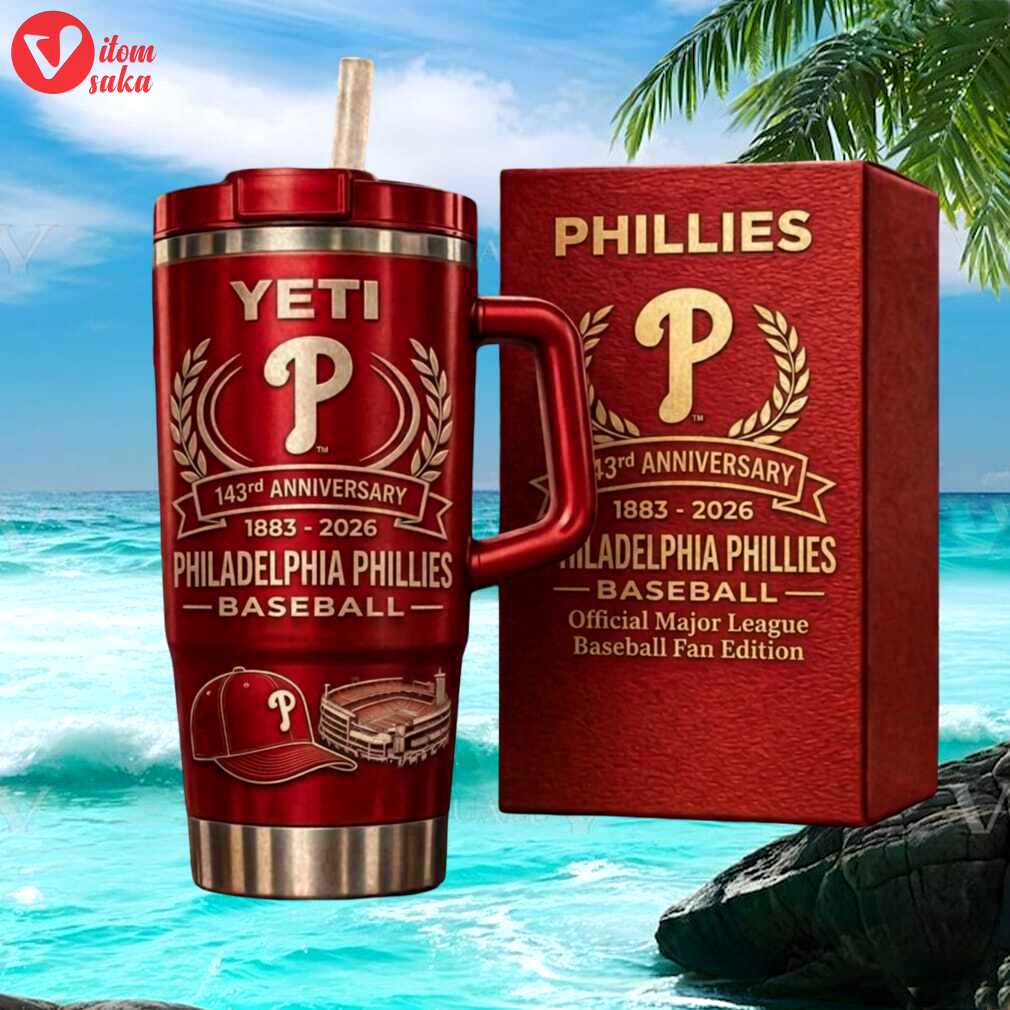 Philadelphia phillies 143rd anniversary 1883 2026 official fan edition tumbler