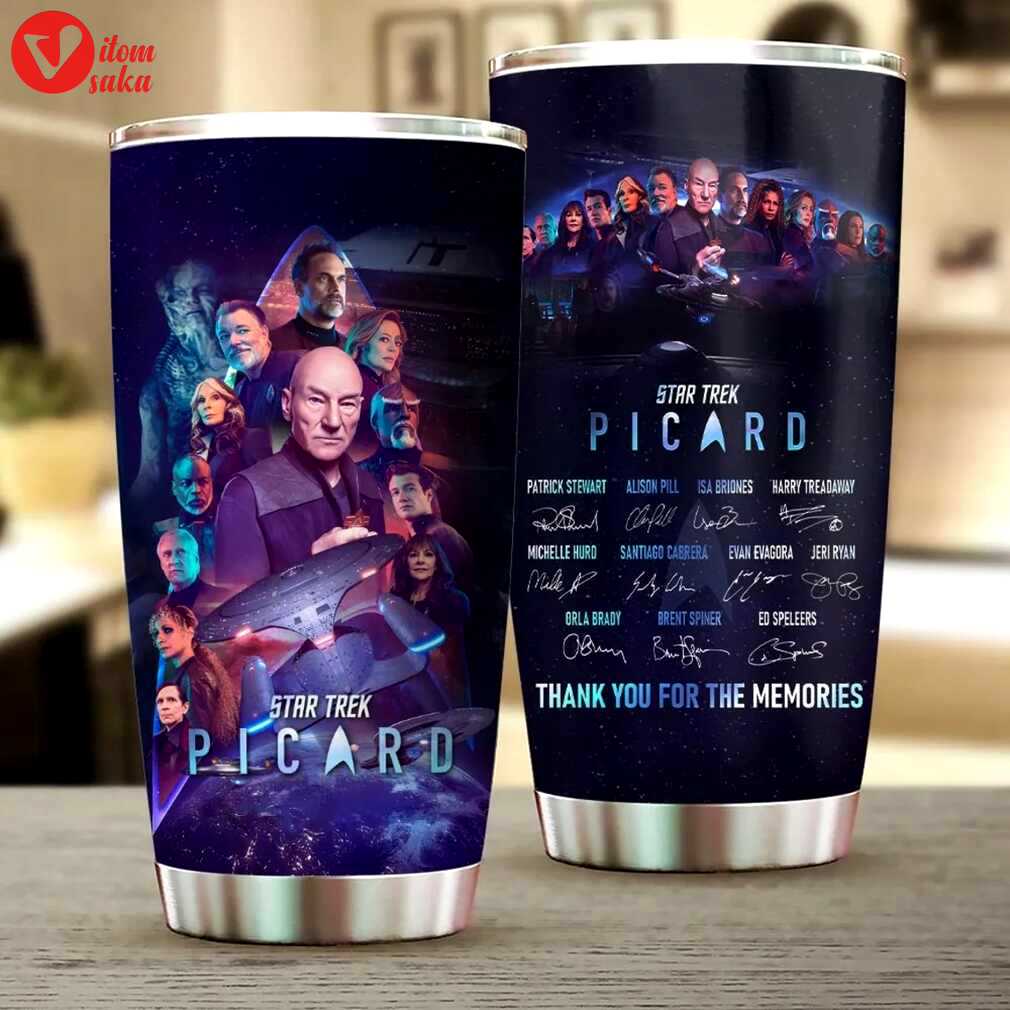 Picard cast thank you for the memories stainless steel tumbler