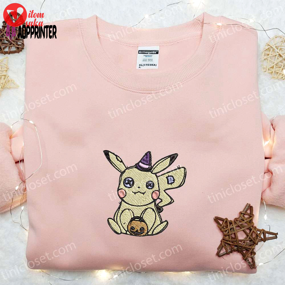Pikachu pumpkin embroidered sweatshirt & anime hoodie: best halloween gift ideas