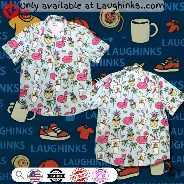 Pineapple flamingo buc ee s hawaiian shirt