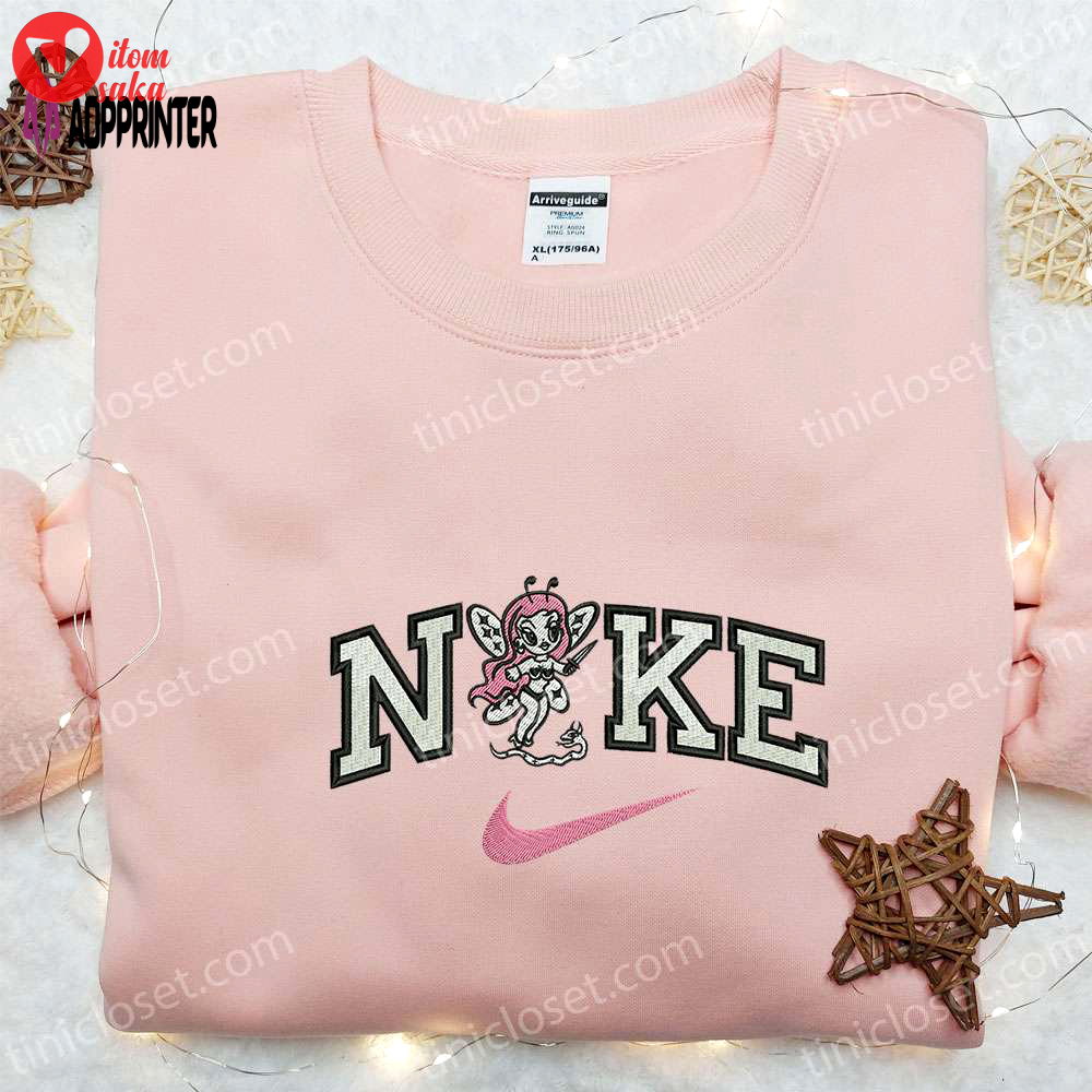 Pink fairy knife snake x nike embroidered sweatshirt: custom hoodie & halloween shirt