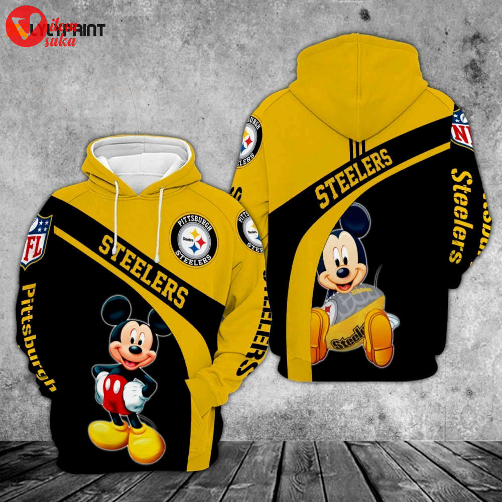 Pittsburgh steelers and mickey – hoodie 3d