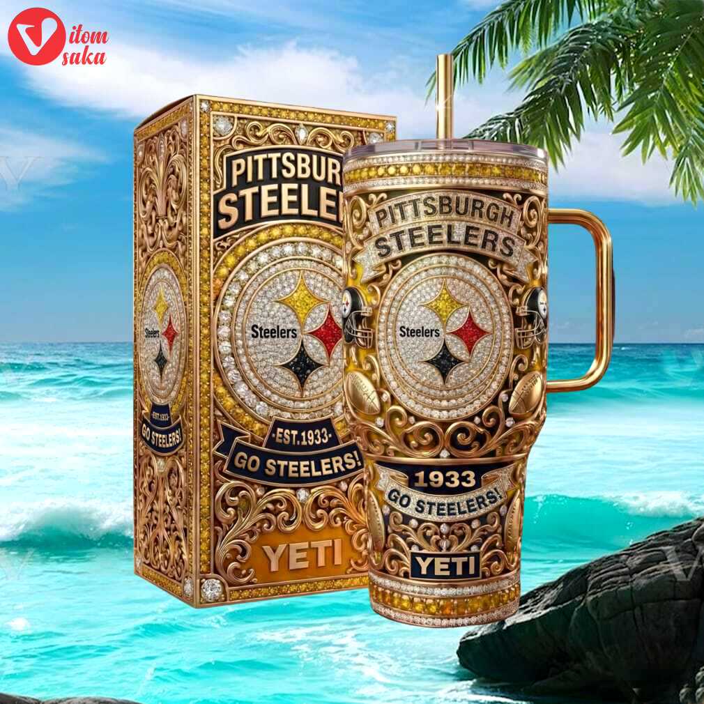 Pittsburgh steelers go steelers gold diamond series 40oz tumbler