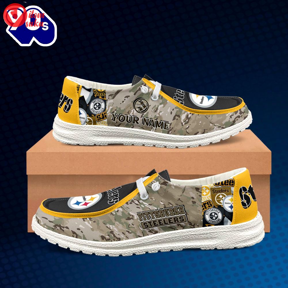 Pittsburgh steelers-nfl camo personalized canvas…