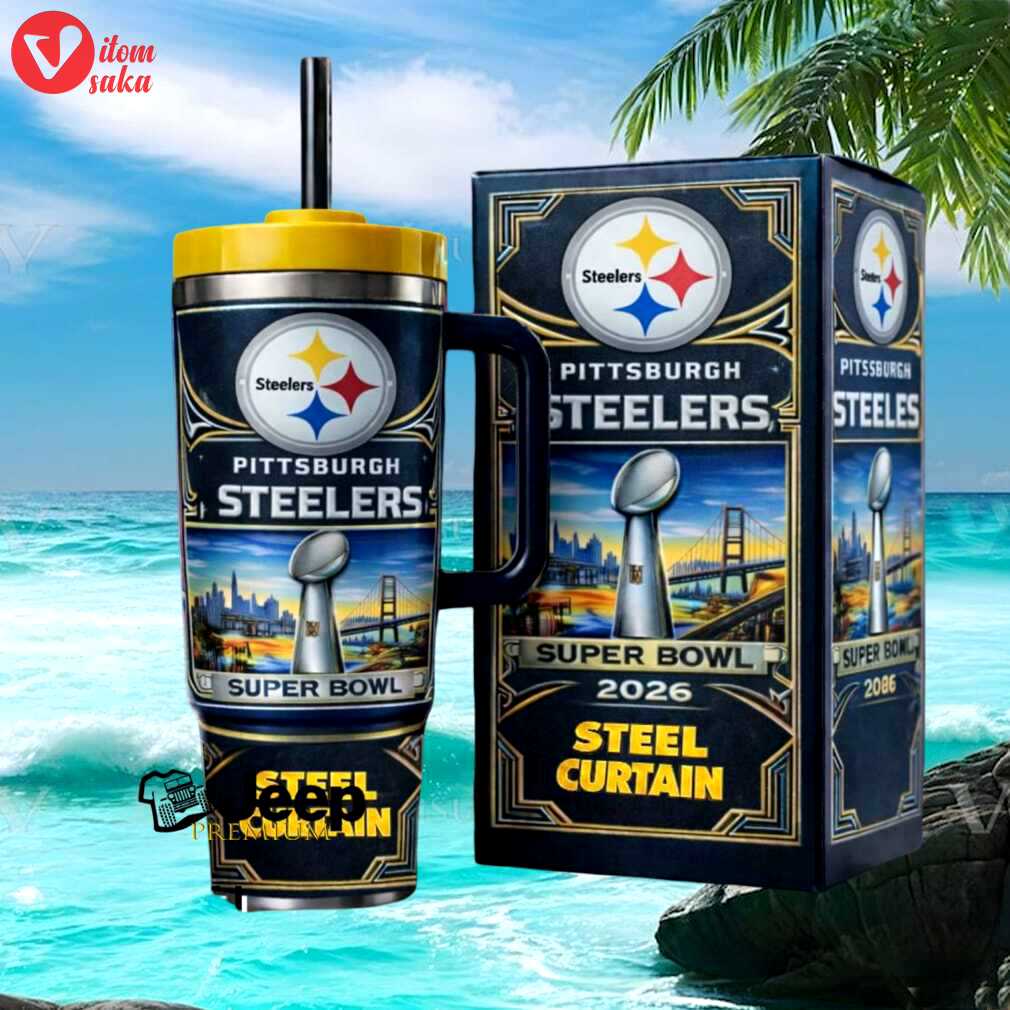 Pittsburgh steelers steel curtain super bowl 2026 commemorative 40oz tumbler