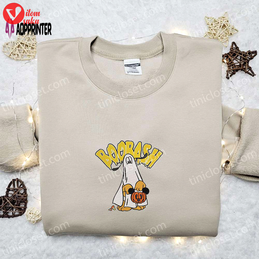 Pluto boo bash embroidered sweatshirt – disney characters hoodie best halloween gift ideas