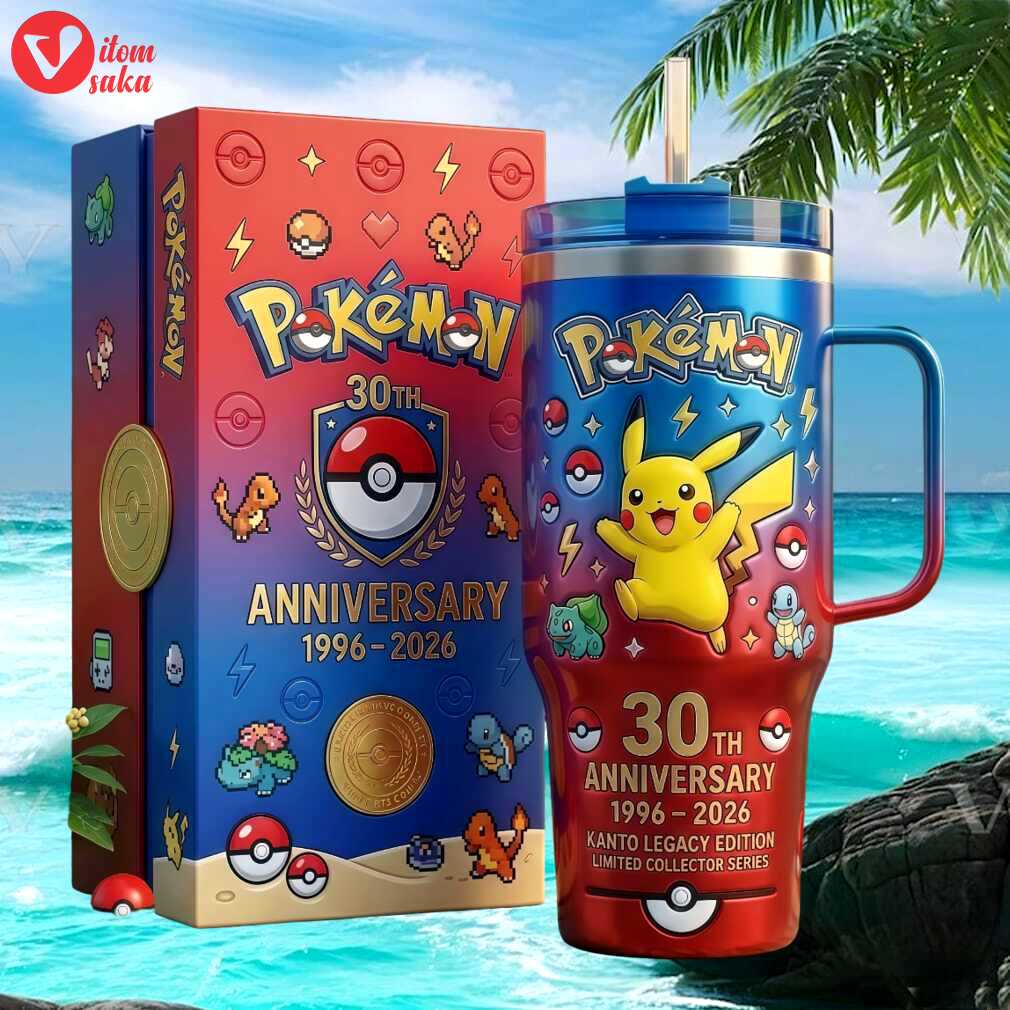 Pokémon 30th anniversary 1996 2026 kanto legacy edition collector tumbler