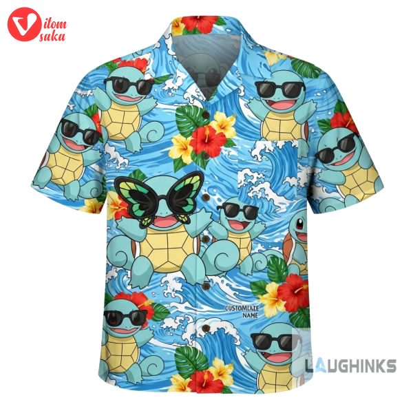 Pokemon squirtle squad aop hawaiian shirt