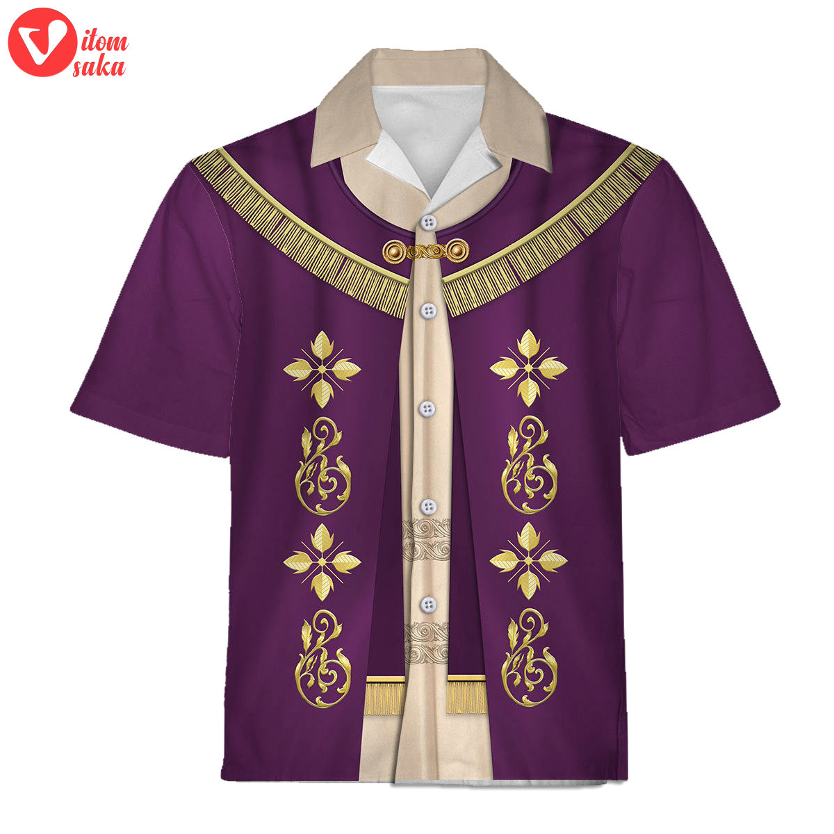 Pope francis purple robe liturgical vestment christianity hawaiian shirt – stormmerch exclusive