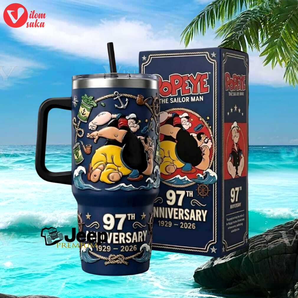 Popeye the sailor man 97th anniversary limited edition 3d nautical tumbler