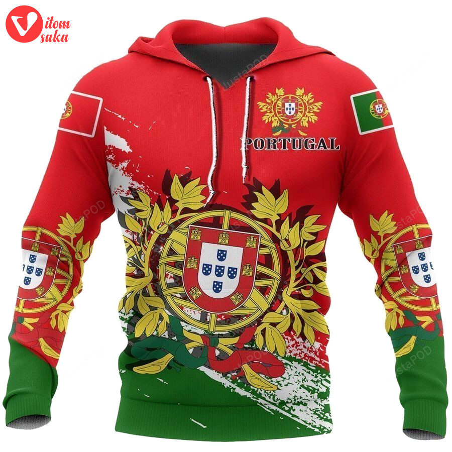 Portugal 3d all over print hoodie, zip-up hoodie