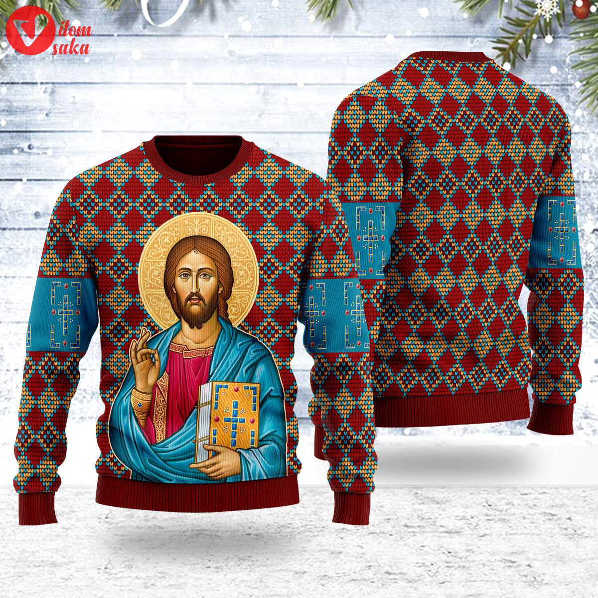 Prayer in the garden artwork christmas sweater – stormmerch exclusive