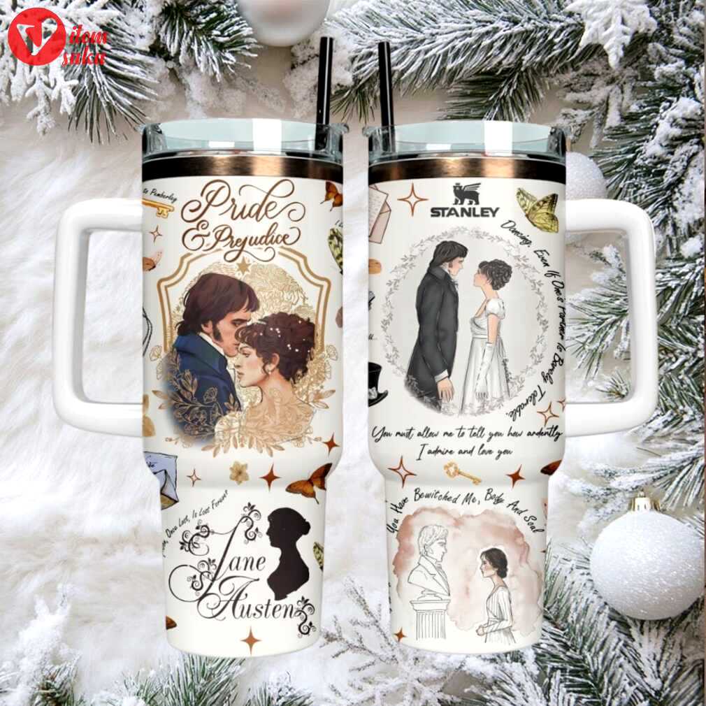 Pride & prejudice 40oz tumbler  jane austen book lover gift