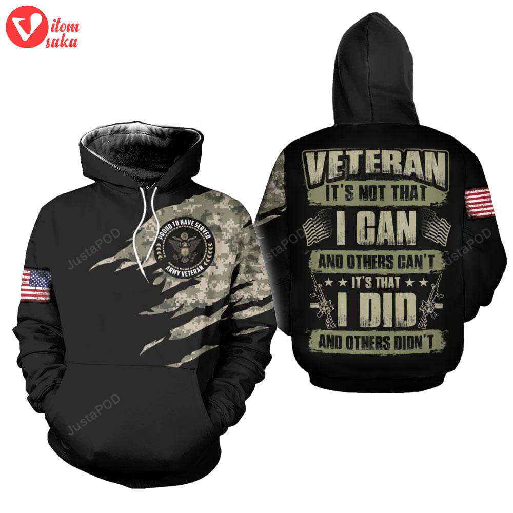 Proud to be us army veterant 3d all print hoodie, zip- up hoodie