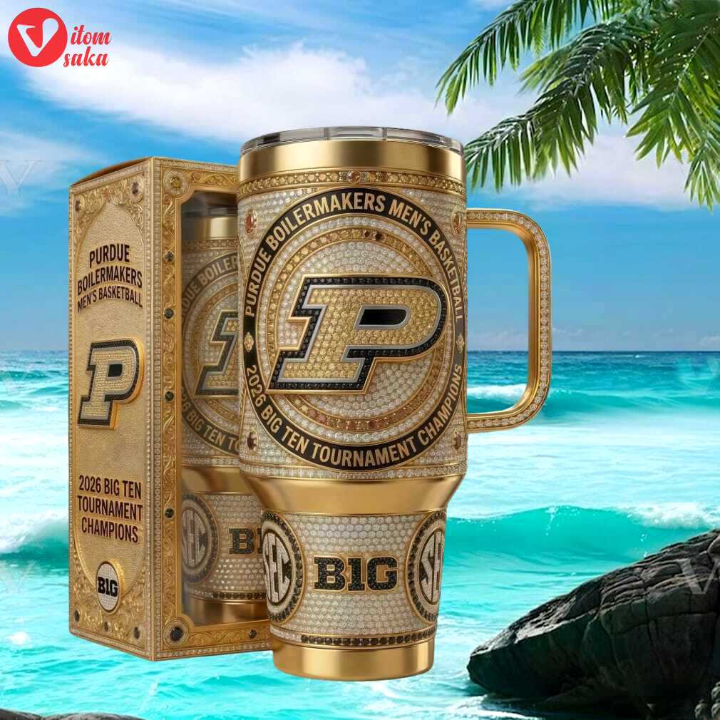 Purdue boilermakers 2026 big ten tournament champions gold crystal tumbler