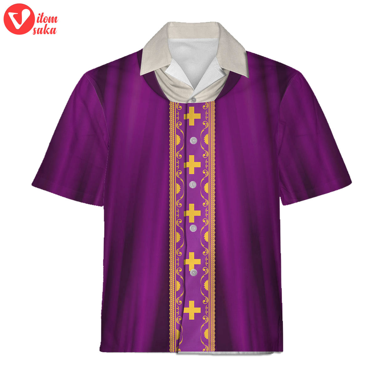 Purple liturgical vestment hawaiian shirt – stormmerch exclusive