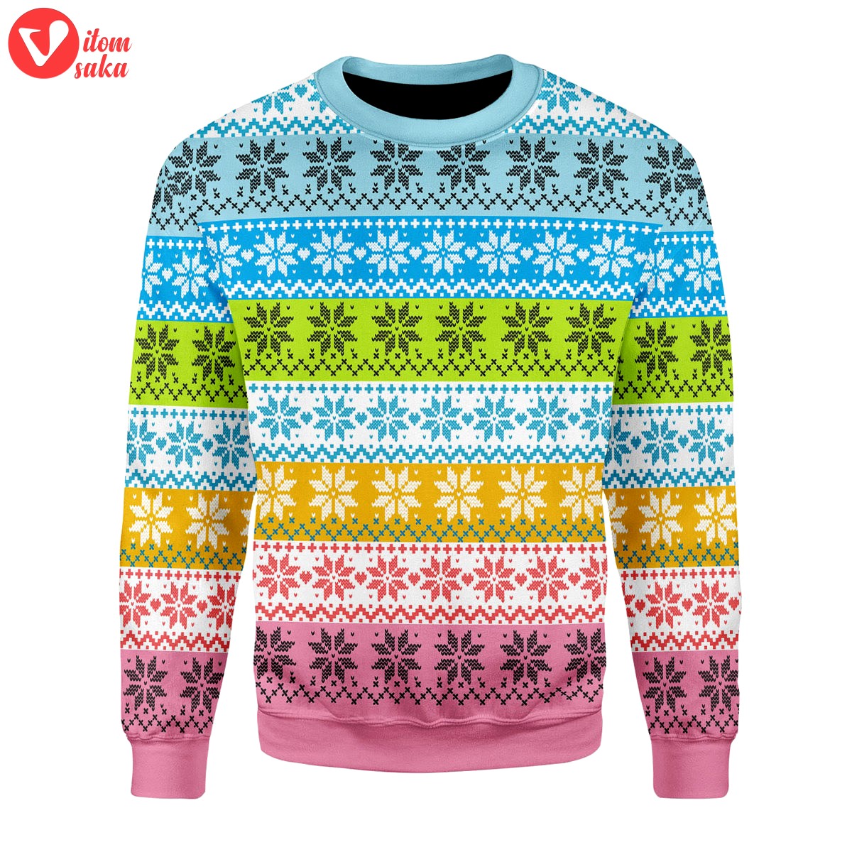 Queer flag christmas sweater – stormmerch exclusive