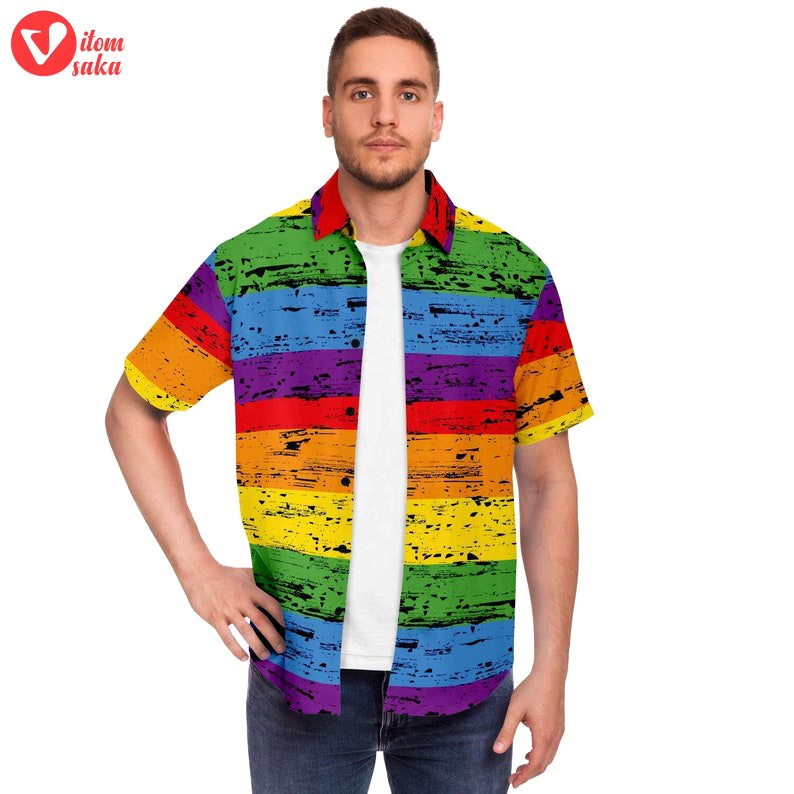 Rainbow gay pride hawaiian shirt – stormmerch exclusive