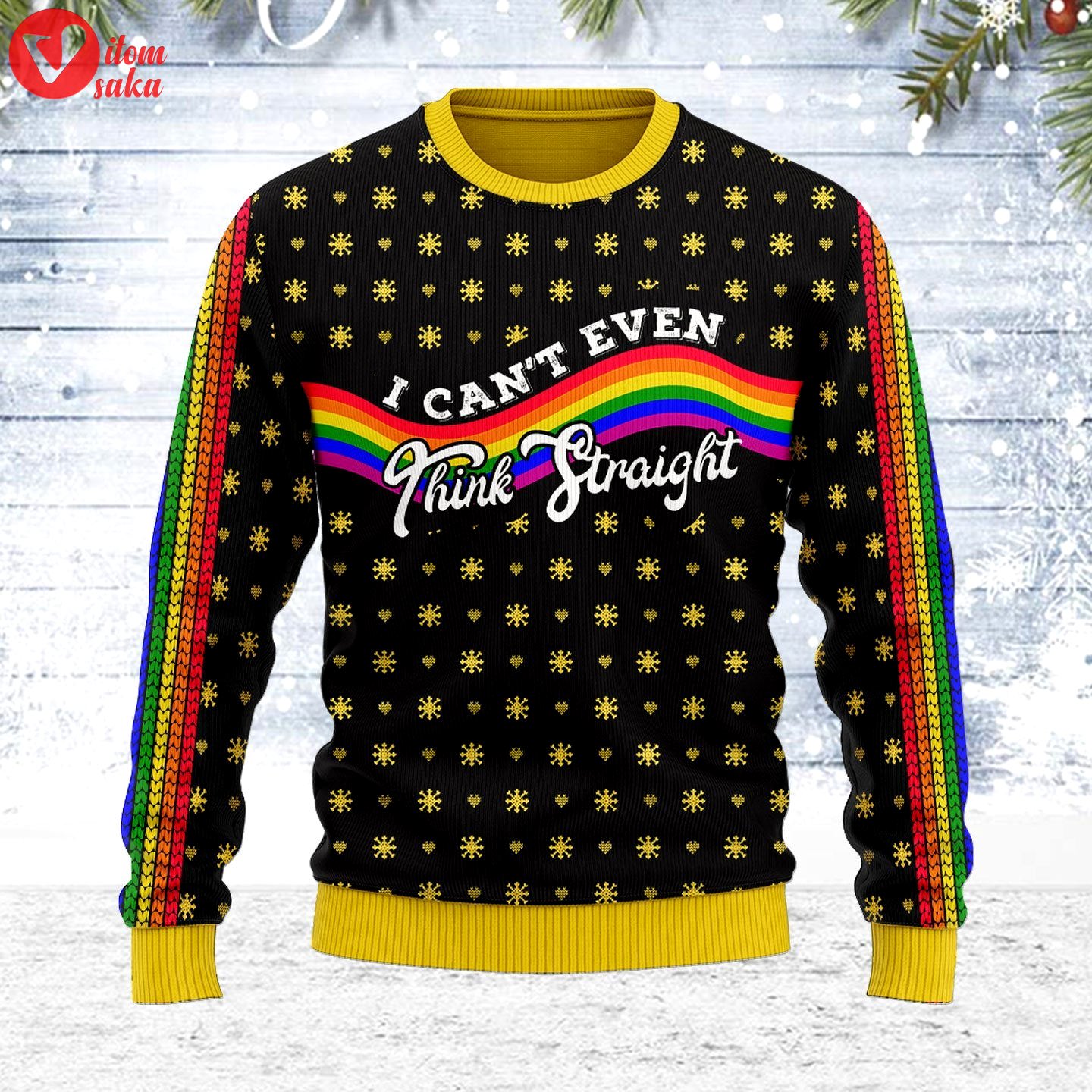 Rainbow lgbt flag ugly christmas sweater – stormmerch exclusive