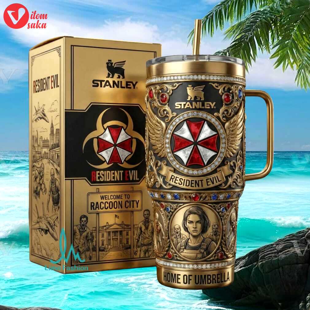 Resident evil raccoon city umbrella corp jill valentine 40oz stainless steel insulated tumbler