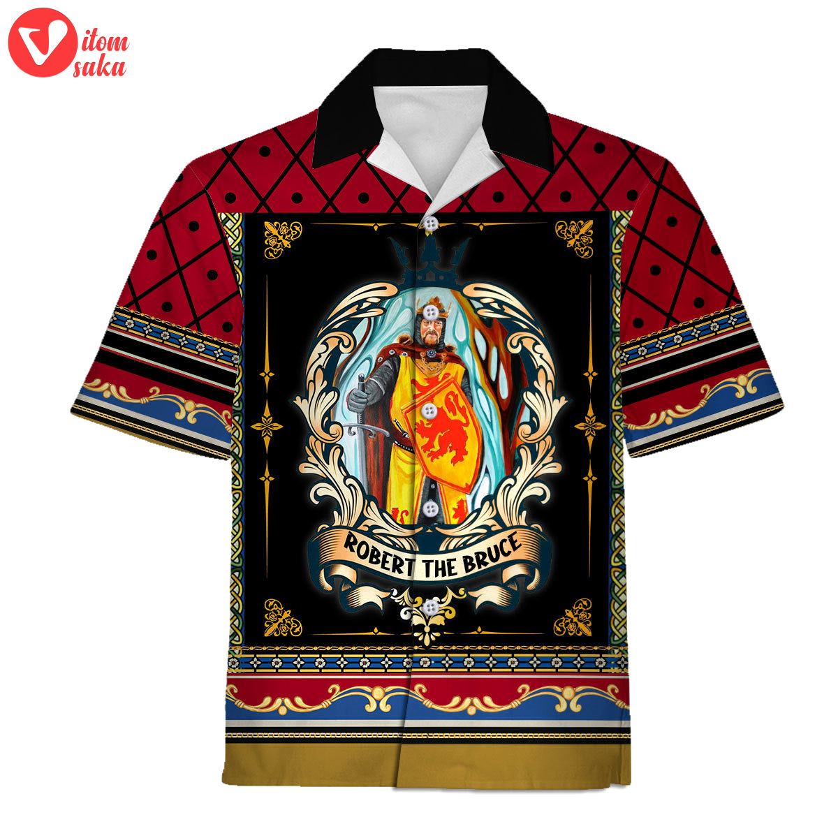 Robert the bruce hawaiian shirt polo shirt – stormmerch exclusive