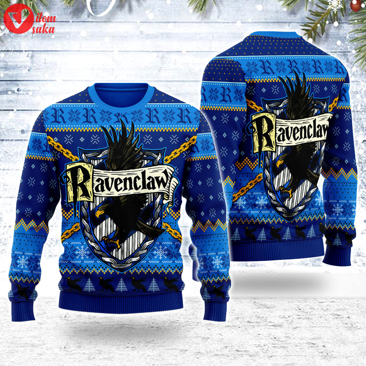 Rockin ravenclaw christmas sweater – stormmerch exclusive