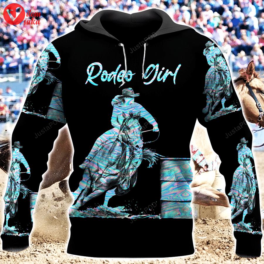 Rodeo girl horse racing 3d all print hoodie, zip- up hoodie