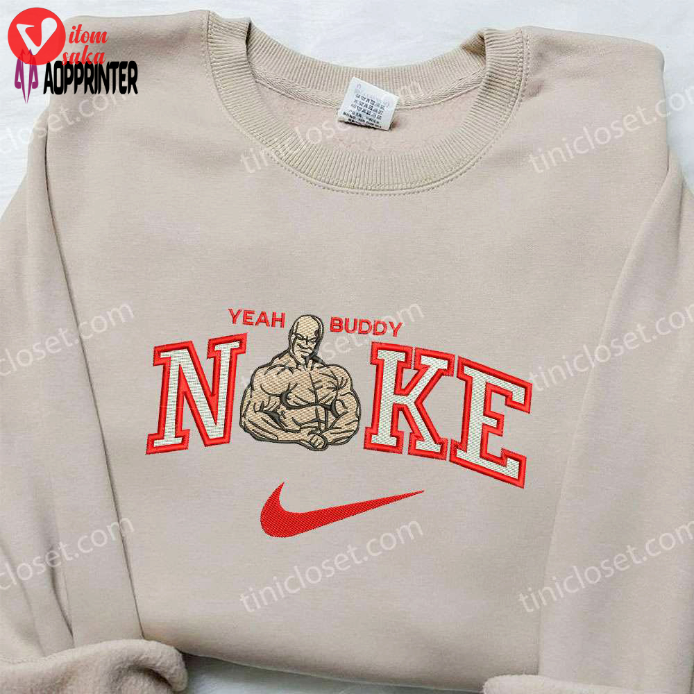 Ronnie coleman x nike embroidered hoodie & shirt: celebrity inspired apparel