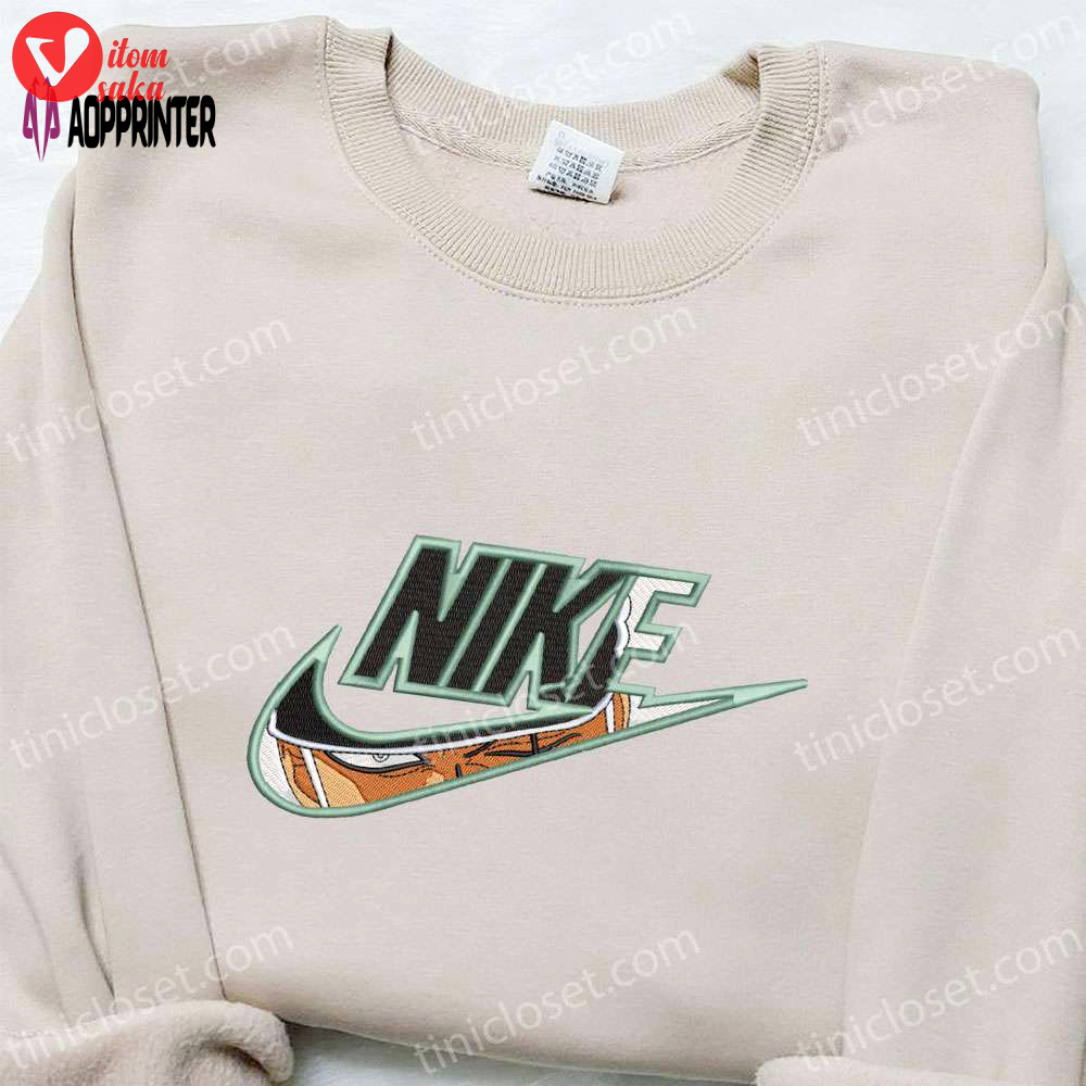 Roronoa zoro x nike anime embroidered sweatshirt – best one piece gift for family – birthday ideas