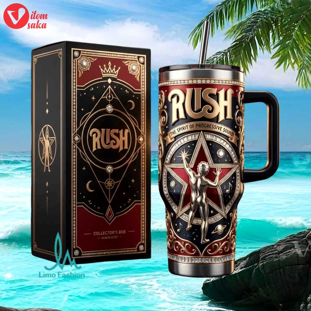 Rush band the spirit of progressive sound collector’s edition retro stainless steel insulated tumbler