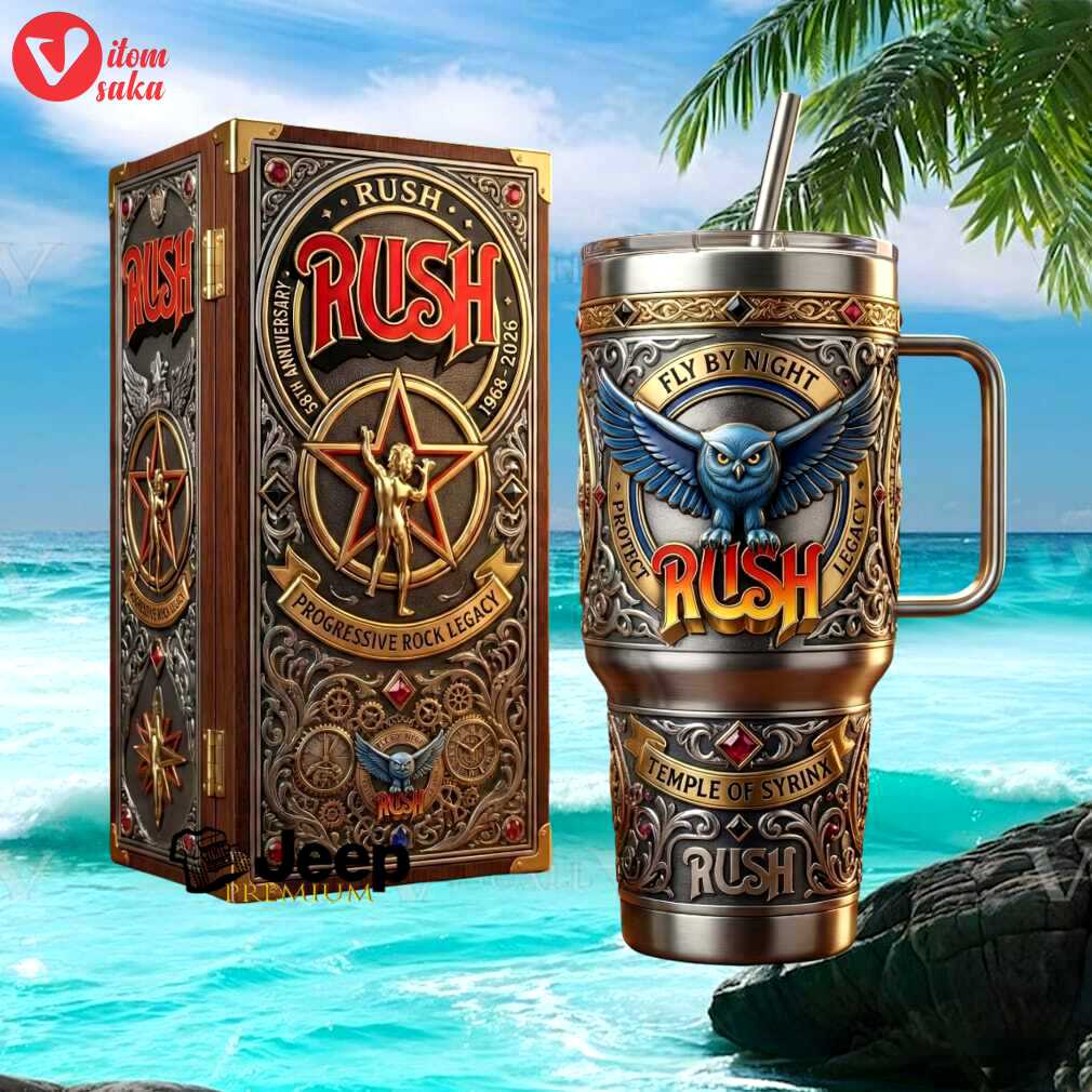 Rush progressive rock legacy fly by night 58th anniversary 1968 2026 fan gift stainless steel insulated tumbler