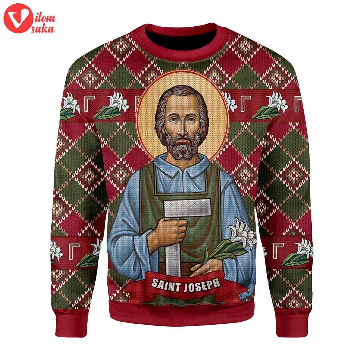 Saint joseph christmas sweater – stormmerch exclusive