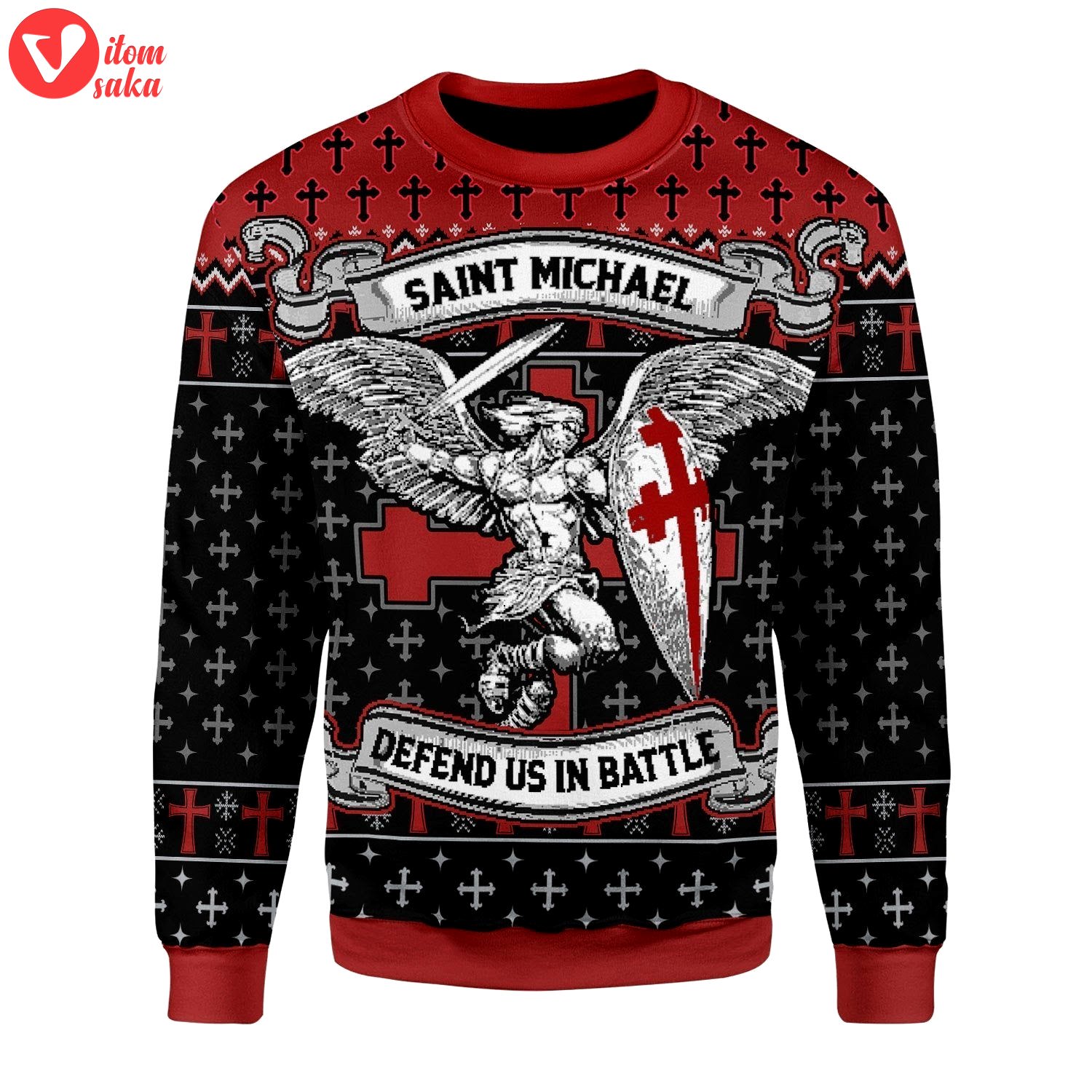 Saint michael christmas sweater – stormmerch exclusive