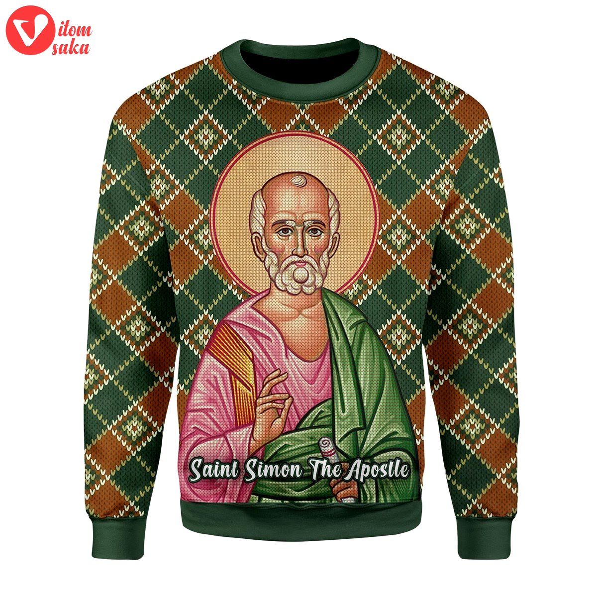 Saint simon the zealot christmas sweater – stormmerch exclusive